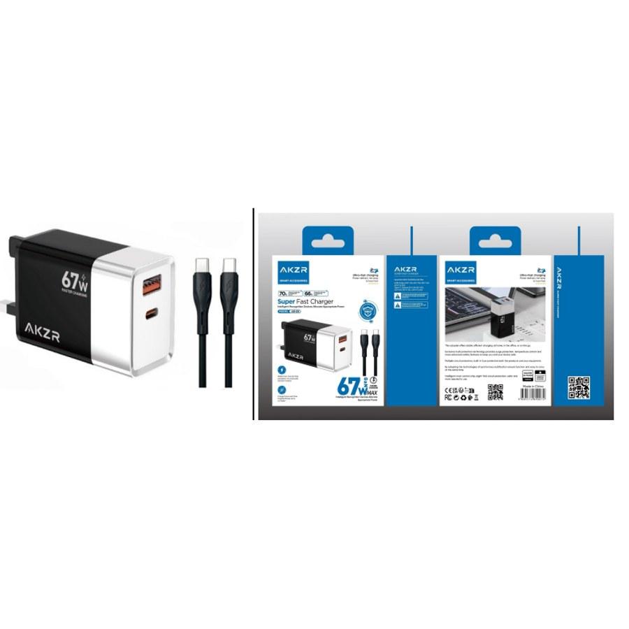 AKZR AR-19 UK A+C charger with C to C cable