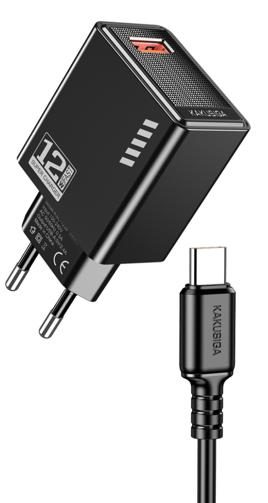 KAKUSIGA KSC-1236 single port charger set Private Model (EU) Lightning (Separated Packing) 400PCS/Carton Per Color