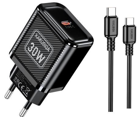 KAKUSIGA KSC-1692 PD30W Charger Set (EU) Type-C to Lightning