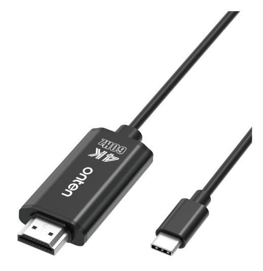 ONTEN OTN-9582B USB-C to HDMI2.0 Cable