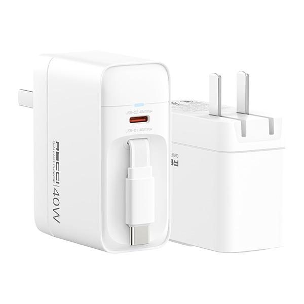 RECCI RC102 40W GAN fast charger set Cn/us PLUG