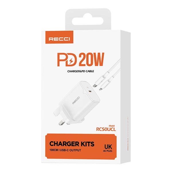 RECCI RC50UCL PD20W UK charger Suit UK PLUG