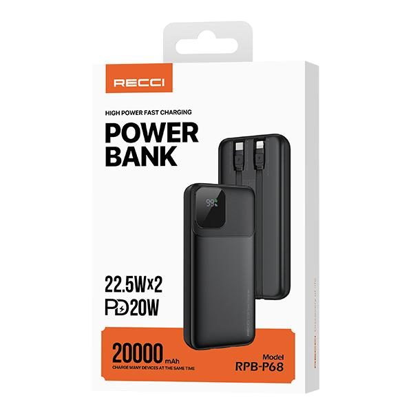 RECCI RPB-P68 Power BANK 22.5W+PD 20W